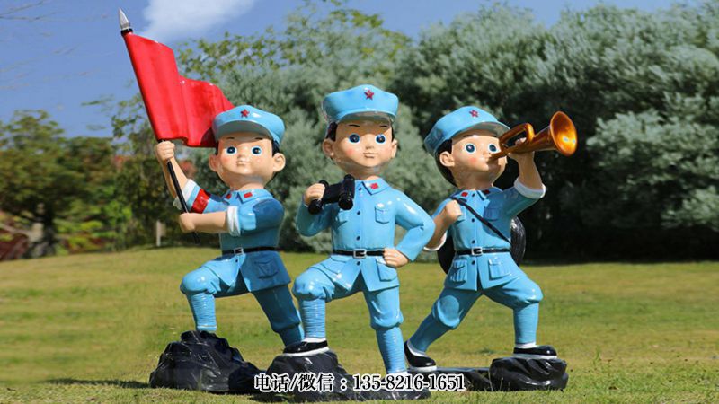 八路軍小戰(zhàn)士卡通雕塑 八路軍小戰(zhàn)士卡通雕塑
