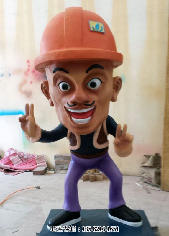 玻璃鋼仿真光頭強雕塑 玻璃鋼仿真光頭強雕塑