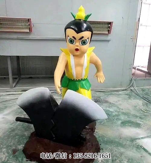 玻璃鋼葫蘆娃之三娃雕塑 玻璃鋼葫蘆娃之三娃雕塑