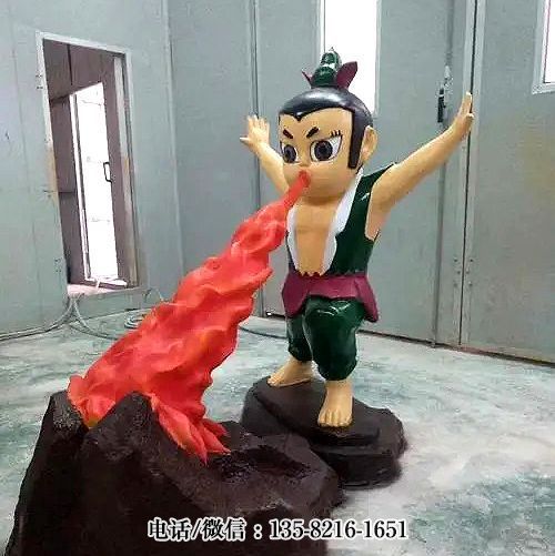 玻璃鋼葫蘆火娃(老四)雕塑 玻璃鋼葫蘆火娃(老四)雕塑