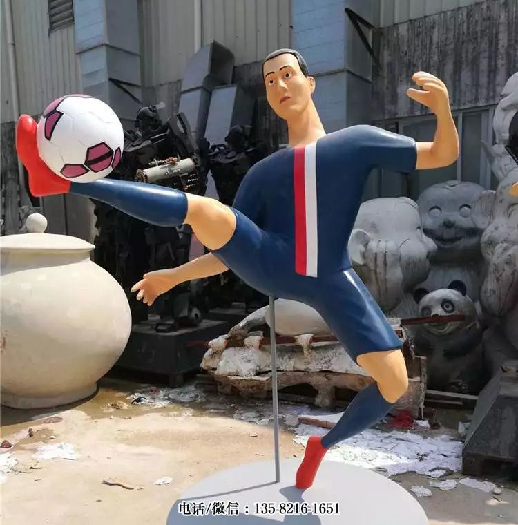 足球運動員卡通玻璃鋼雕塑 足球運動員卡通玻璃鋼雕塑