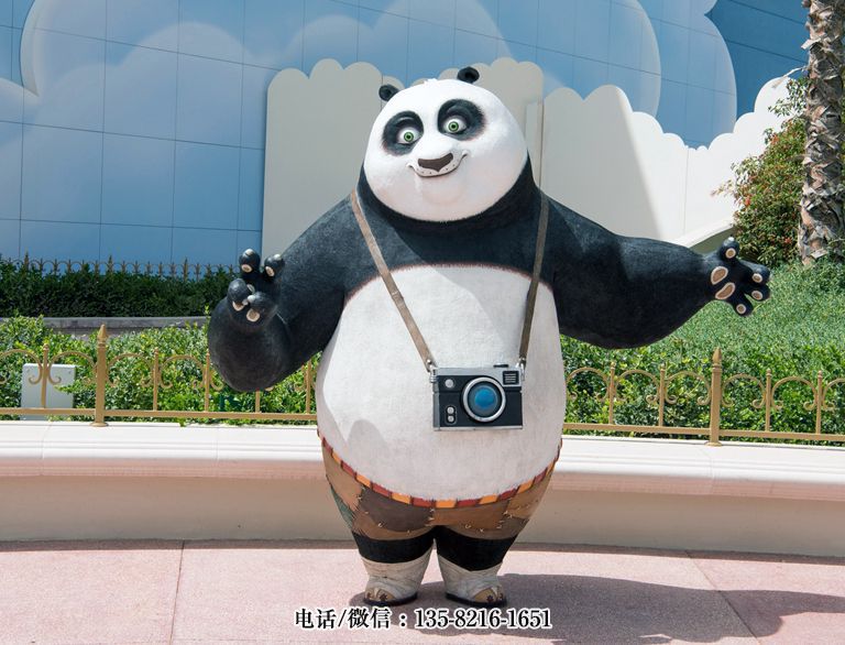 拍照的功夫熊貓阿寶雕塑 拍照的功夫熊貓阿寶雕塑