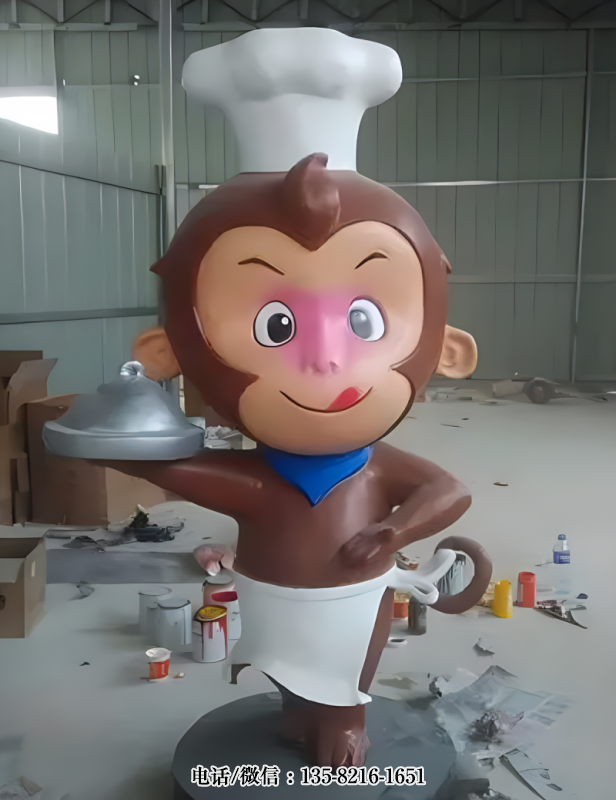 猴子廚師卡通公仔 猴子廚師卡通公仔