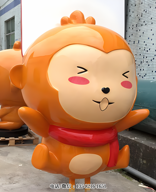 可愛卡通猴子玻璃鋼雕塑 可愛卡通猴子玻璃鋼雕塑