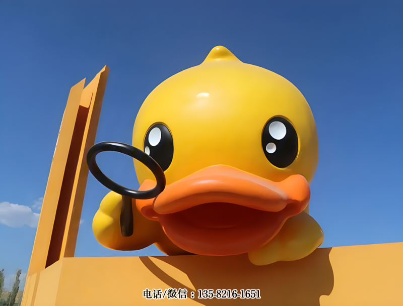 企業(yè)形象IP小黃鴨卡通雕塑 企業(yè)形象IP小黃鴨卡通雕塑