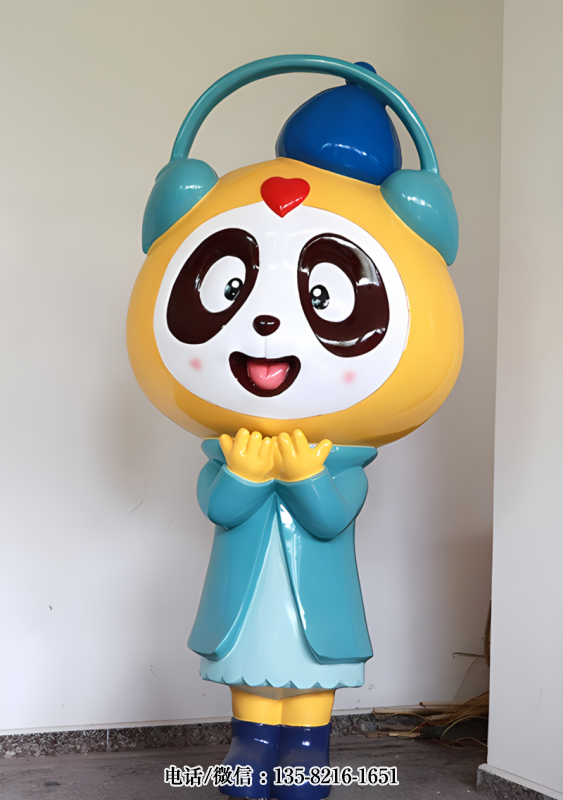 聽歌的熊貓雕塑 聽歌的熊貓雕塑