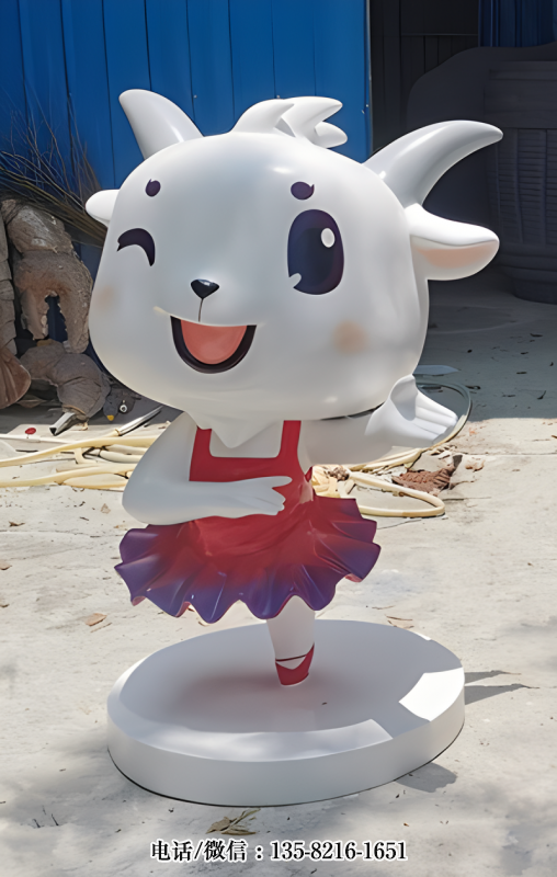 跳舞的卡通小羊雕塑 跳舞的卡通小羊雕塑