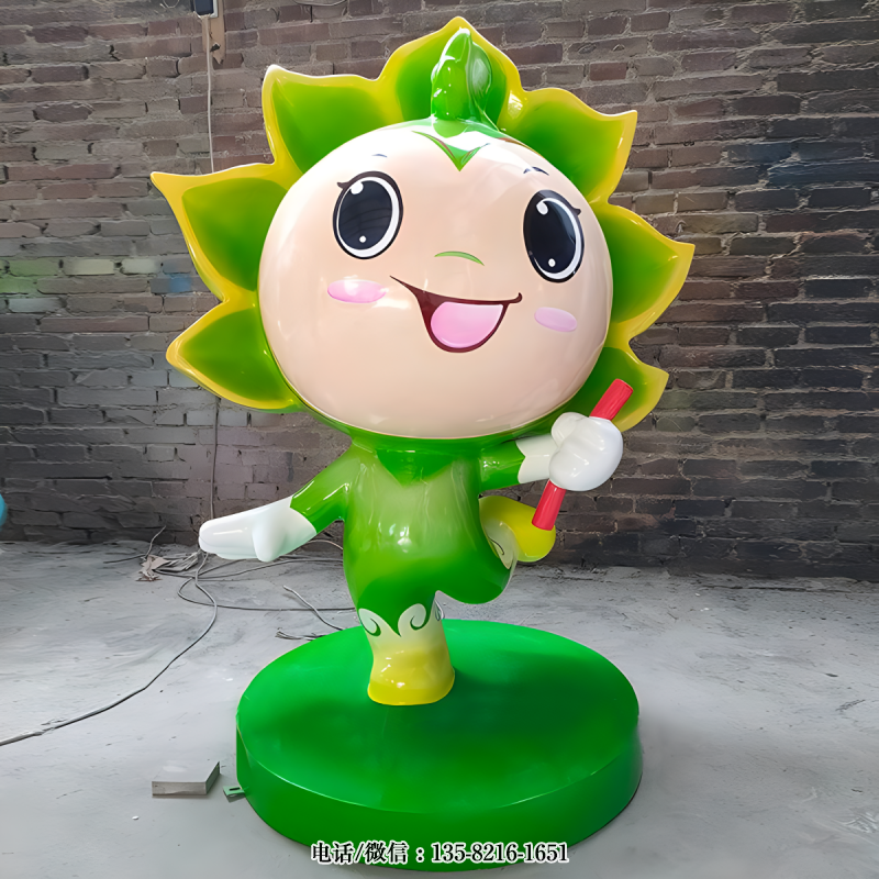 玻璃鋼向日葵公仔卡通雕塑 玻璃鋼向日葵公仔卡通雕塑