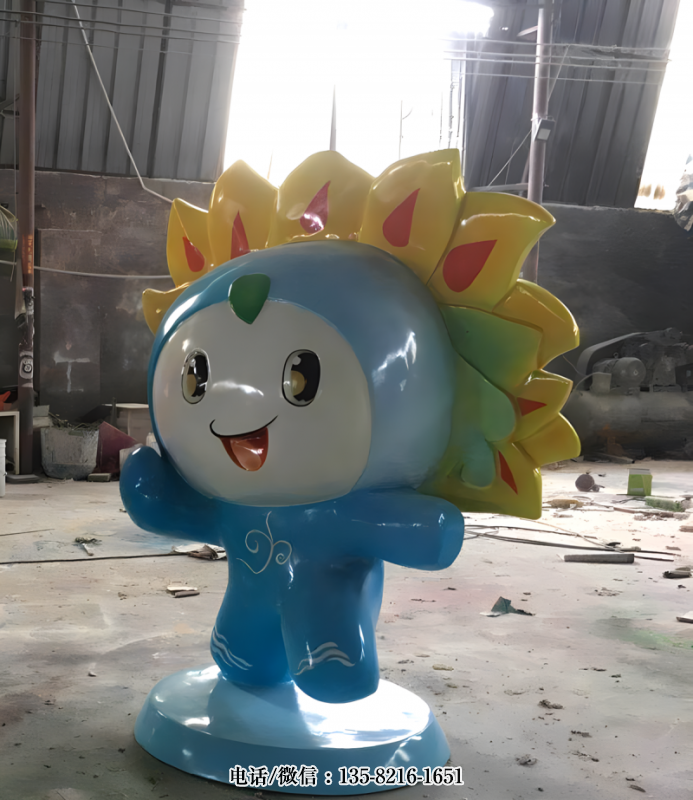 向日葵公仔玻璃鋼雕塑 向日葵公仔玻璃鋼雕塑