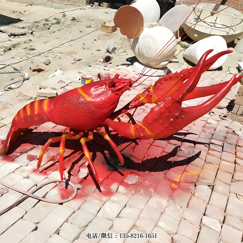 玻璃鋼仿真龍蝦雕塑 (3) 玻璃鋼仿真龍蝦雕塑 (3)
