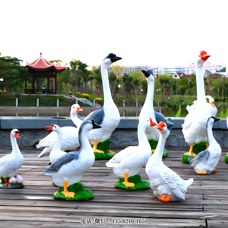 玻璃鋼仿真鵝雕塑 (4) 玻璃鋼仿真鵝雕塑 (4)
