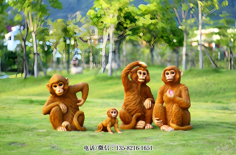 玻璃鋼仿真猴子雕塑 (2) 玻璃鋼仿真猴子雕塑 (2)