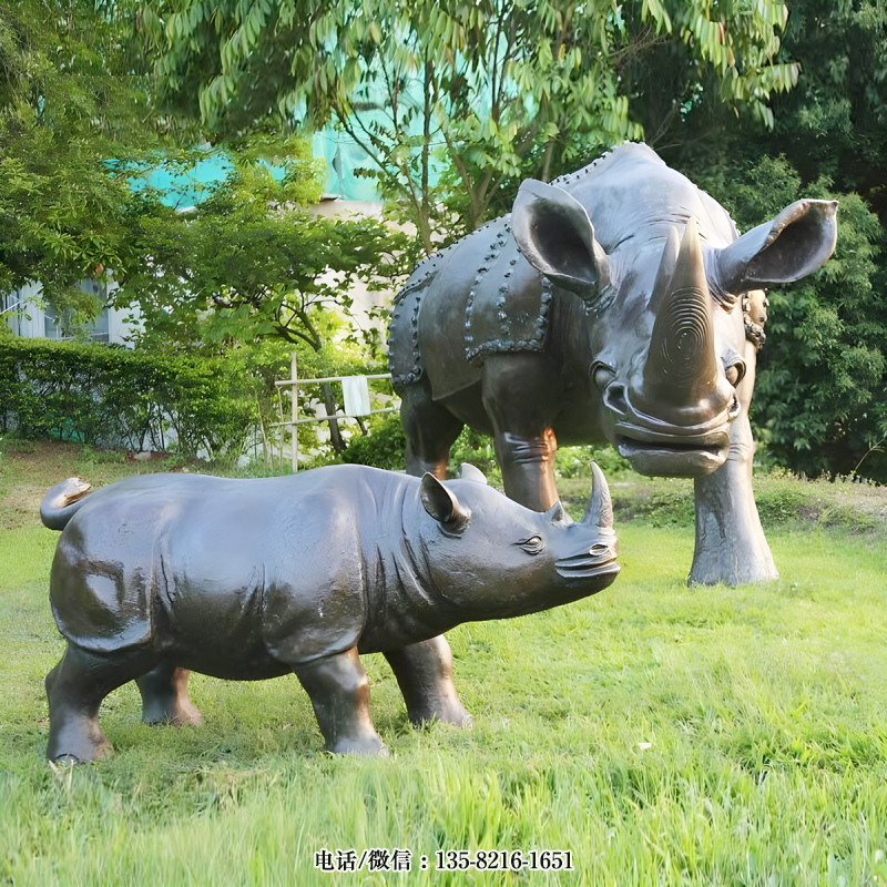 玻璃鋼仿真犀牛雕塑 (3) 玻璃鋼仿真犀牛雕塑 (3)