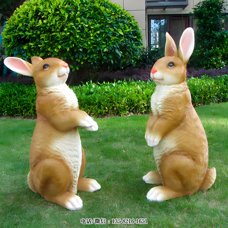 玻璃鋼仿真兔子雕塑 (5)