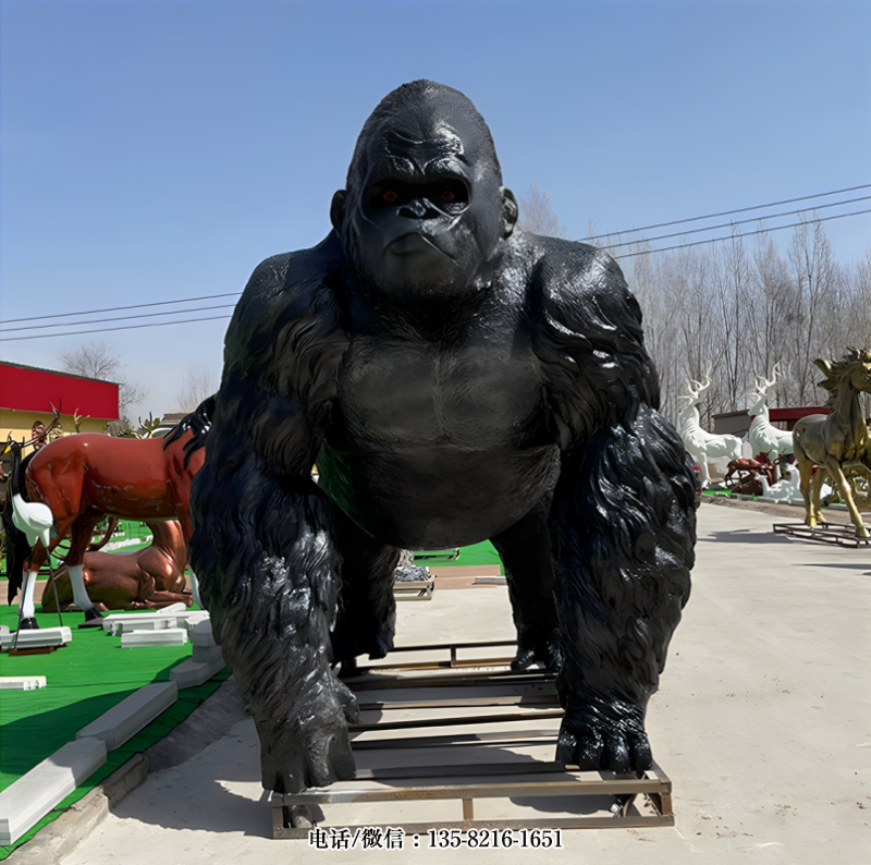 玻璃鋼仿真大猩猩雕塑 (1) 玻璃鋼仿真大猩猩雕塑 (1)