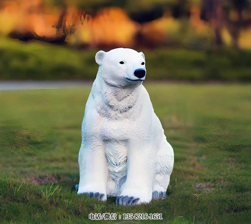 玻璃鋼仿真北極熊雕塑 玻璃鋼仿真北極熊雕塑