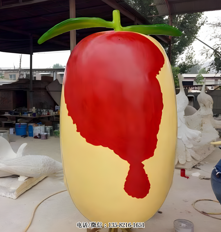 玻璃鋼仿真大棗雕塑 玻璃鋼仿真大棗雕塑