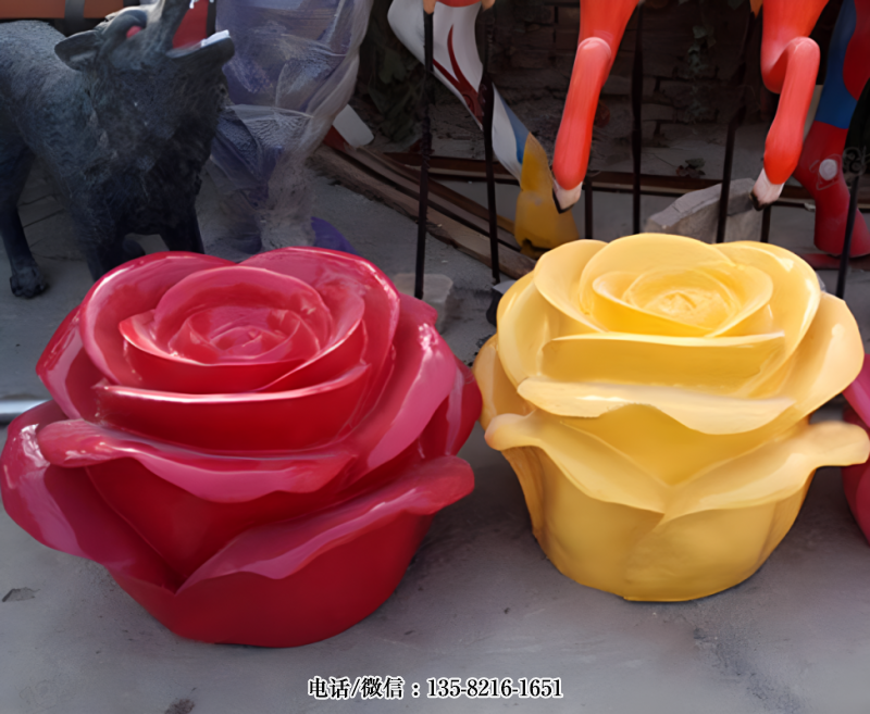 玻璃鋼仿真玫瑰花雕塑 (1) 玻璃鋼仿真玫瑰花雕塑 (1)