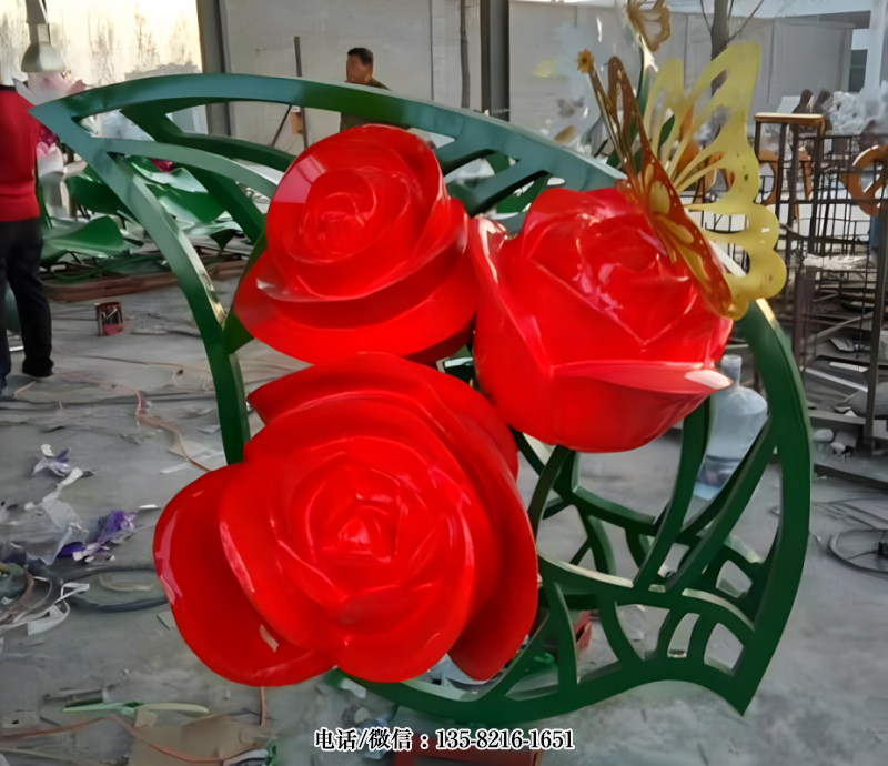 玻璃鋼仿真玫瑰花雕塑 (2) 玻璃鋼仿真玫瑰花雕塑 (2)