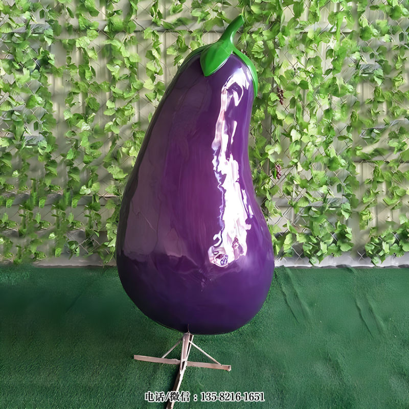 玻璃鋼仿真茄子雕塑 (2)