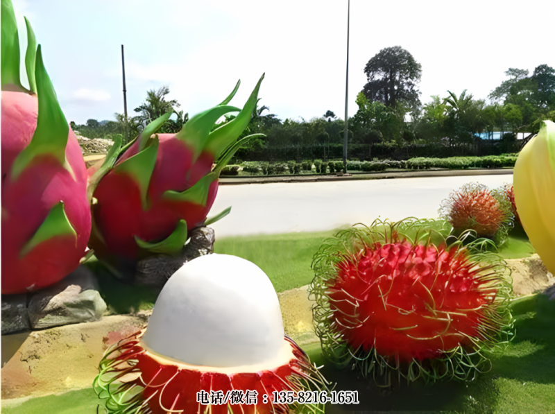 玻璃鋼仿真紅毛丹雕塑 (3)