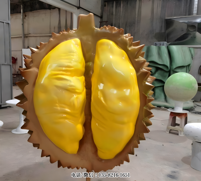 玻璃鋼仿真榴蓮雕塑 (2) 玻璃鋼仿真榴蓮雕塑 (2)
