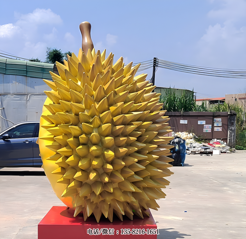 玻璃鋼仿真榴蓮雕塑 (3) 玻璃鋼仿真榴蓮雕塑 (3)