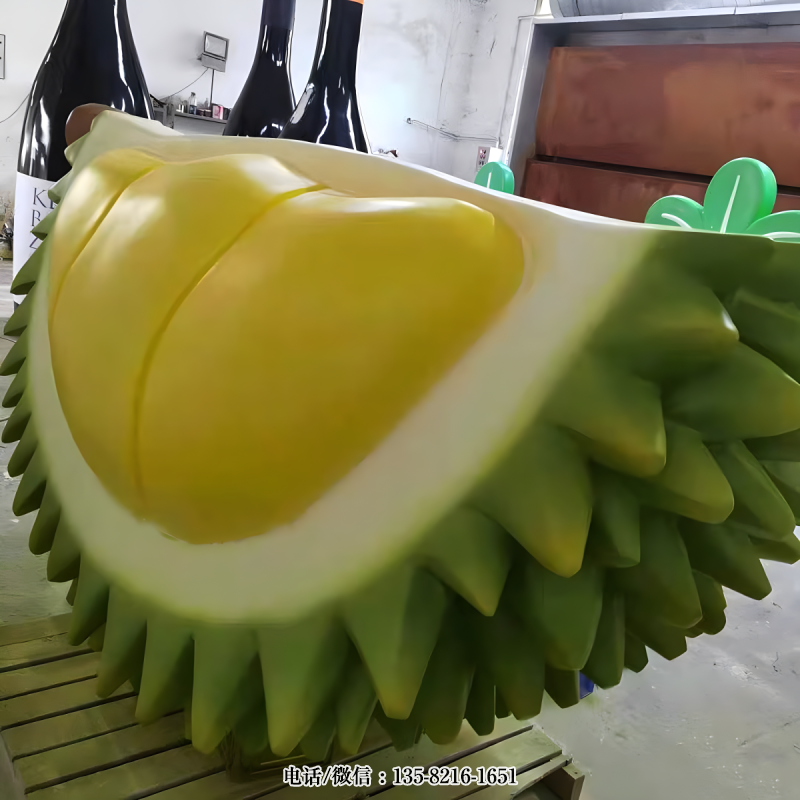 玻璃鋼仿真榴蓮雕塑 (4) 玻璃鋼仿真榴蓮雕塑 (4)