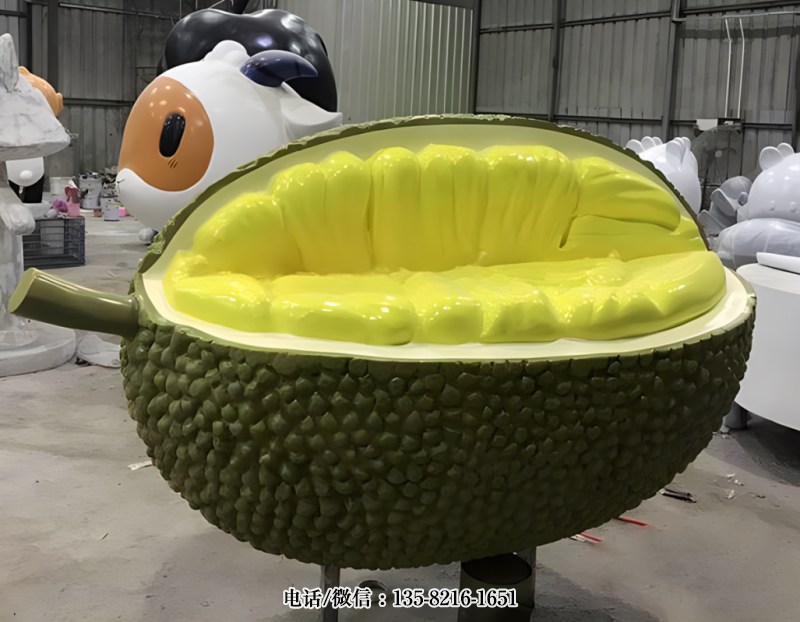 玻璃鋼仿真榴蓮雕塑 (5) 玻璃鋼仿真榴蓮雕塑 (5)