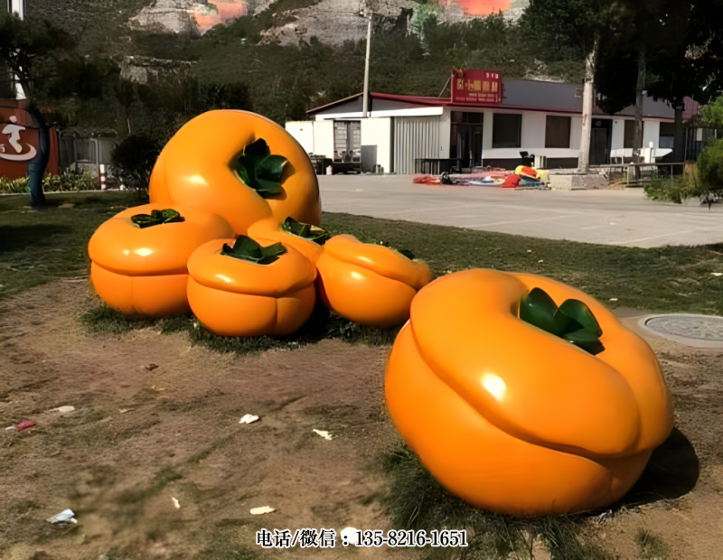 玻璃鋼仿真柿子雕塑 (3) 玻璃鋼仿真柿子雕塑 (3)