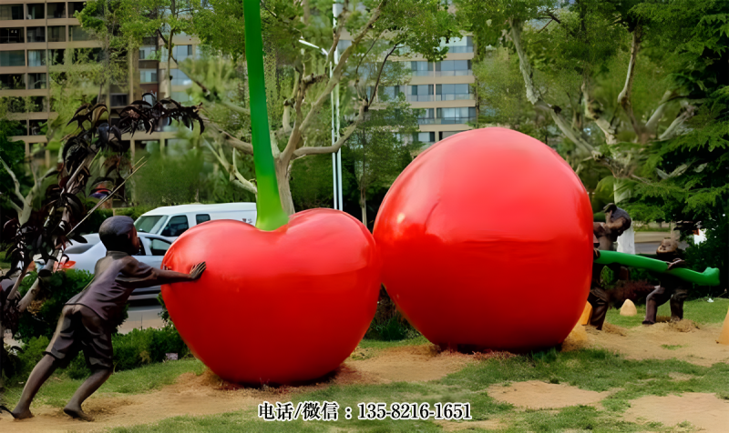 玻璃鋼仿真櫻桃雕塑 (2) 玻璃鋼仿真櫻桃雕塑 (2)