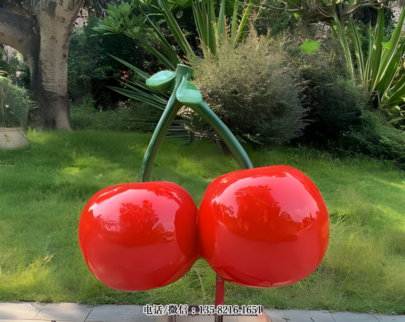 玻璃鋼仿真櫻桃雕塑 (5) 玻璃鋼仿真櫻桃雕塑 (5)