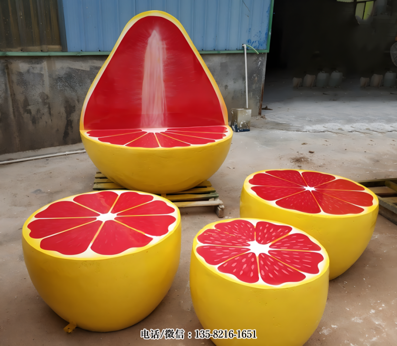 玻璃鋼仿真柚子雕塑 (3) 玻璃鋼仿真柚子雕塑 (3)