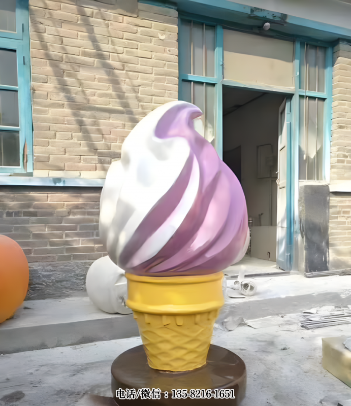 仿真冰激凌玻璃鋼美陳雕塑 仿真冰激凌玻璃鋼美陳雕塑
