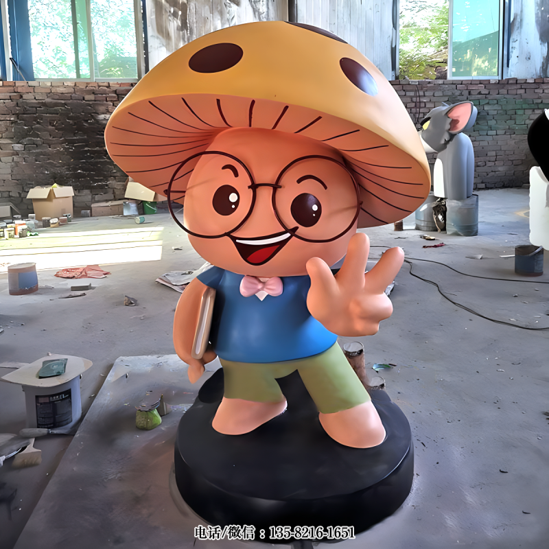 卡通玻璃鋼蘑菇公仔 卡通玻璃鋼蘑菇公仔