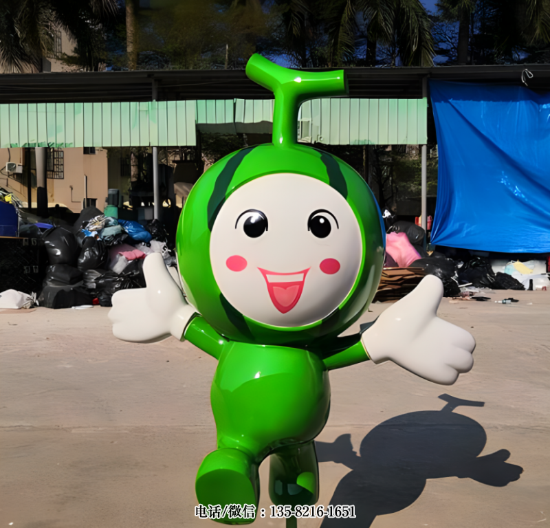 卡通玻璃鋼西瓜公仔 卡通玻璃鋼西瓜公仔