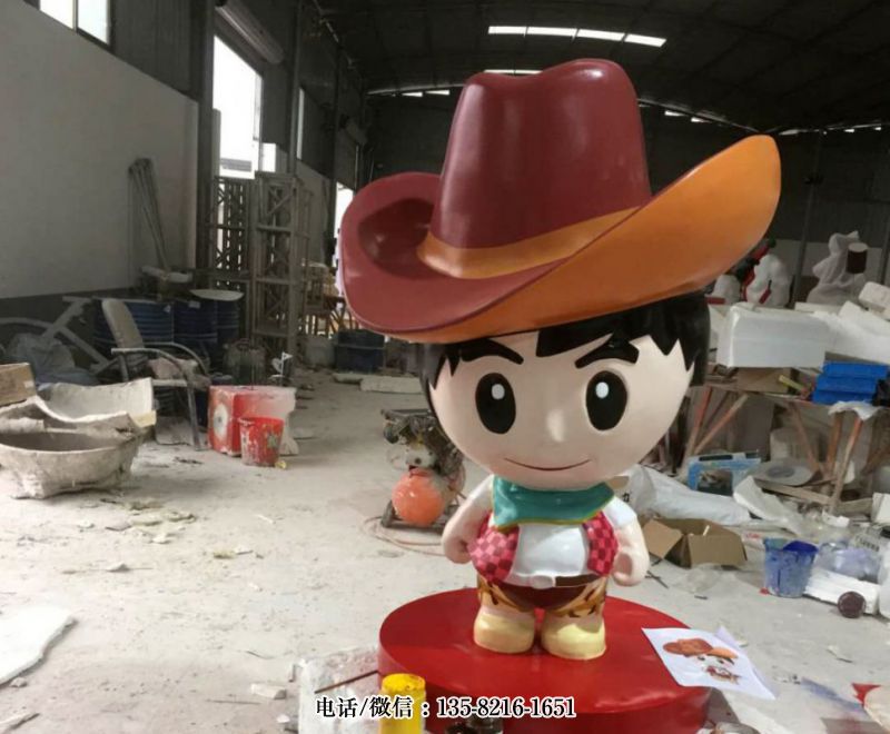 卡通西部牛仔雕塑 卡通西部牛仔雕塑