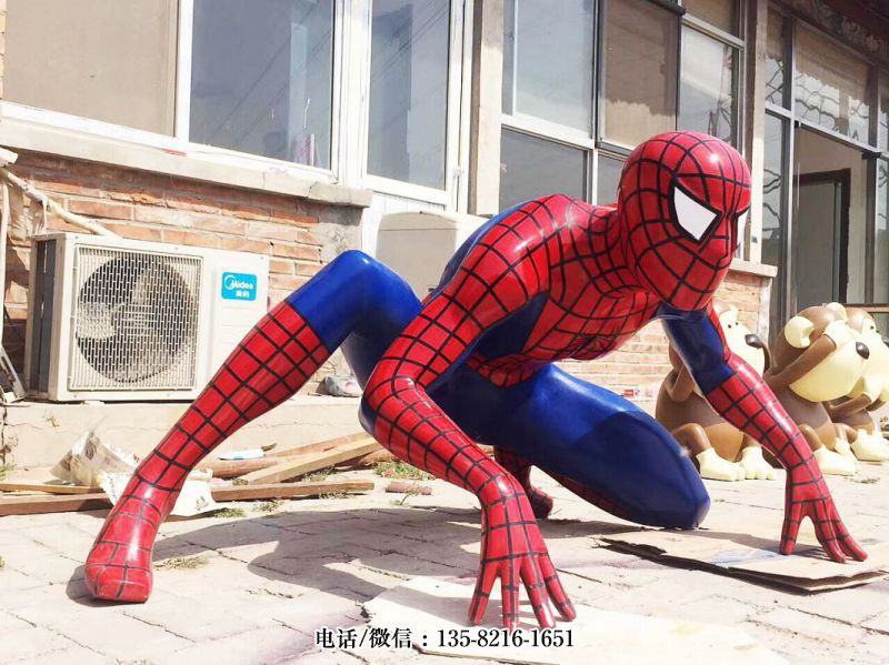 玻璃鋼蜘蛛俠卡通動(dòng)漫人物雕塑 玻璃鋼蜘蛛俠卡通動(dòng)漫人物雕塑