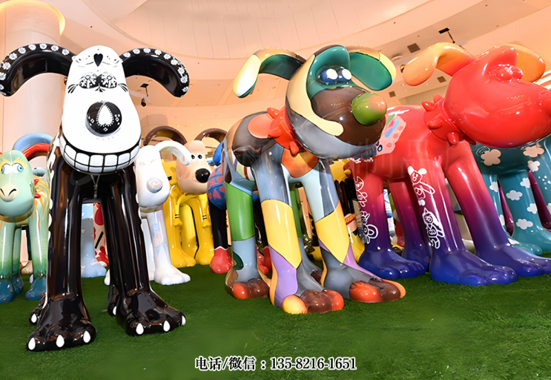 玻璃鋼卡通狗雕塑 玻璃鋼卡通狗雕塑