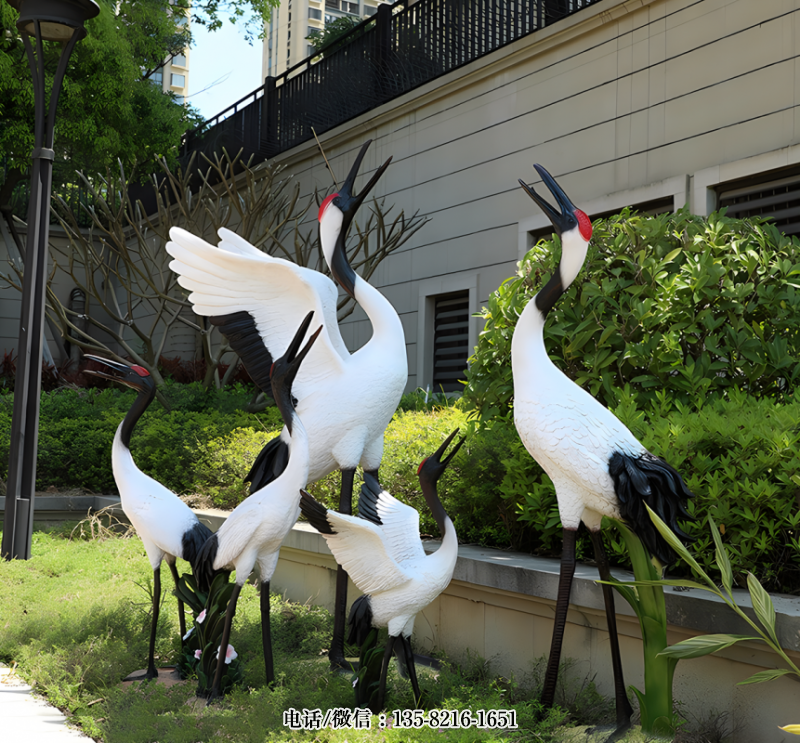 玻璃鋼仿真仙鶴雕塑 玻璃鋼仿真仙鶴雕塑