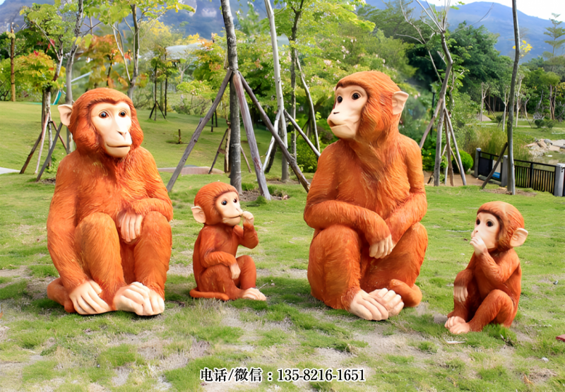 玻璃鋼仿真猴子雕塑 玻璃鋼仿真猴子雕塑