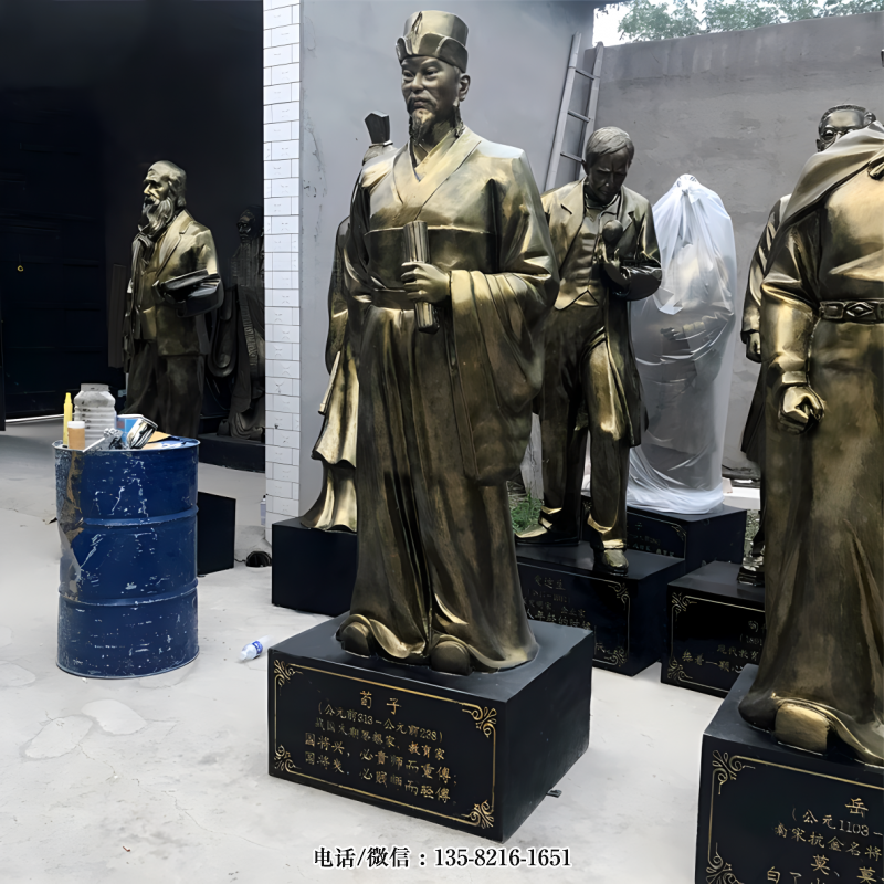 玻璃鋼名人仿銅肖像 玻璃鋼名人仿銅肖像